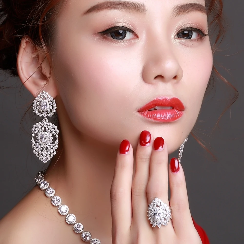 Luxury ensemble bijoux femme Bridal Accessories Jewelry sets for Women taki seti High quality
