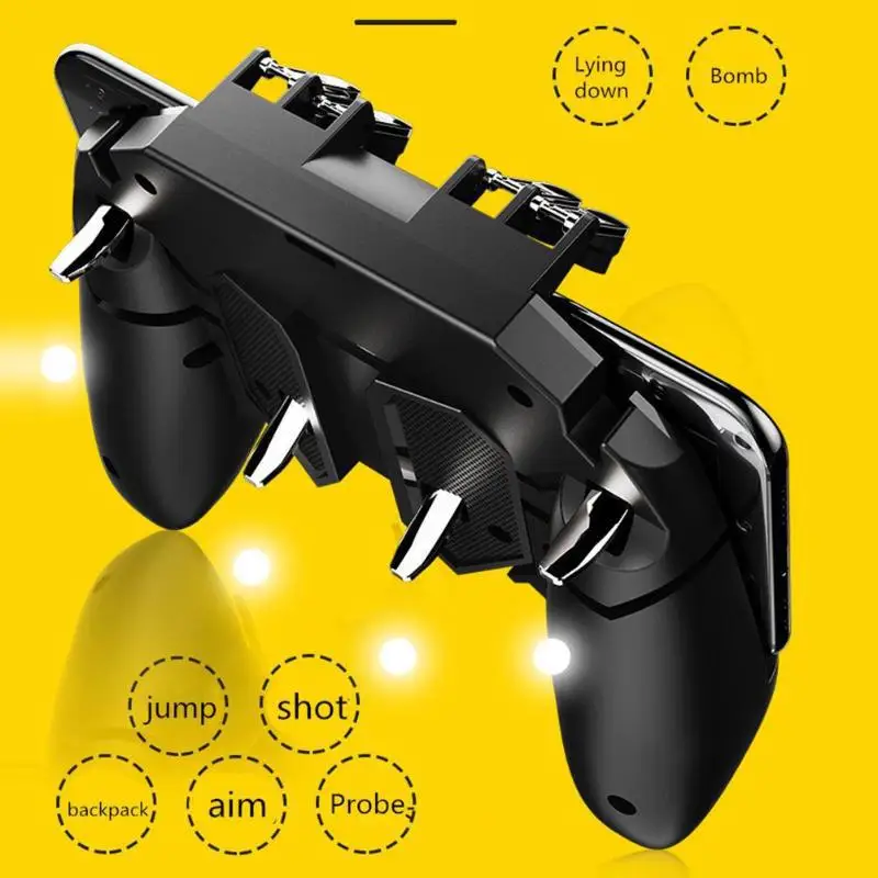  Kuulee AK66 Six-Finger Artifact Trigger Button for Pubg Controller mobile Handle Cooling Handle 201