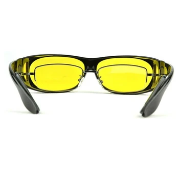 Fit Over Night Driving Polarized Glasses Block High Beam Light Wear On Prescription Glasses 4