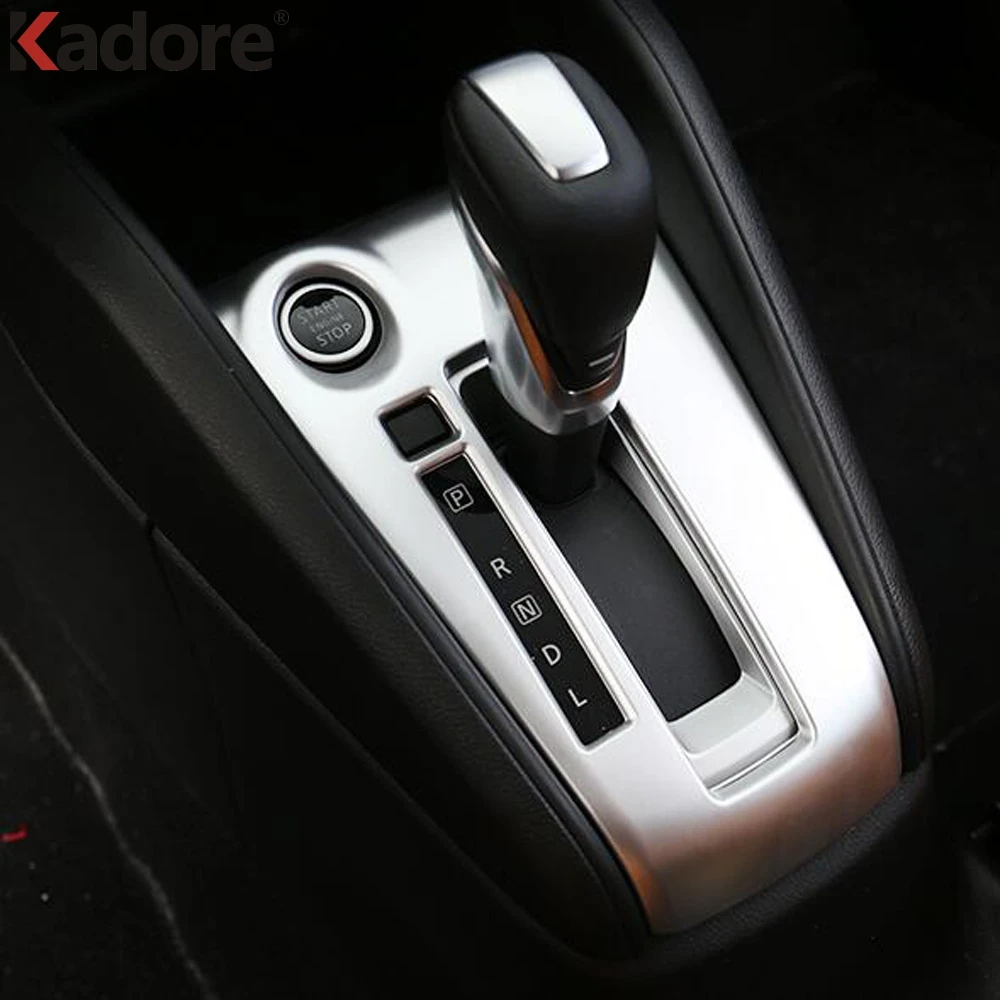 

For Nissan Kicks 2016 2017 2018 ABS Matte Car Interior AT Gear Box Knob Shift Panel Trim Cover Decoration Auto Accessories 1pcs