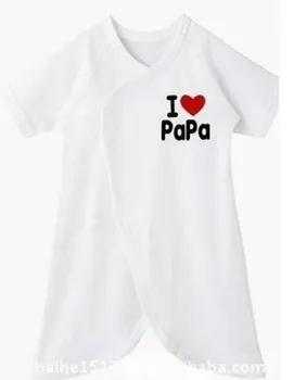 

free shiping Promotional I LOVE Mama and love papa infant baby romper 2 sets /lot lose money sell