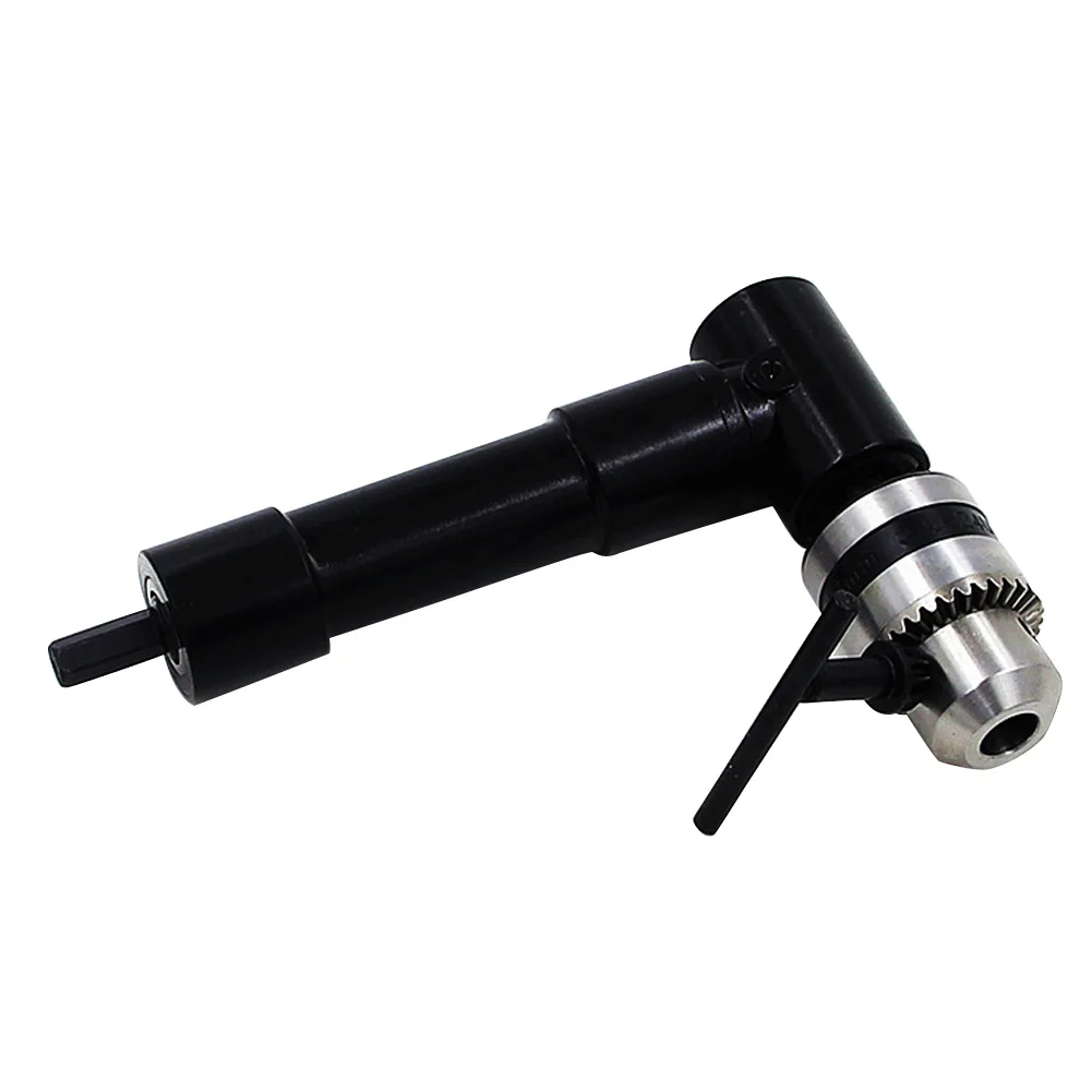 Meilleur Sans fil 90 Degrés Hex Tige Accessoires D outils Électriques Adaptateur À Angle Droit Électrique Trois jaw Chuck Avec Clé Pièce Jointe Forage