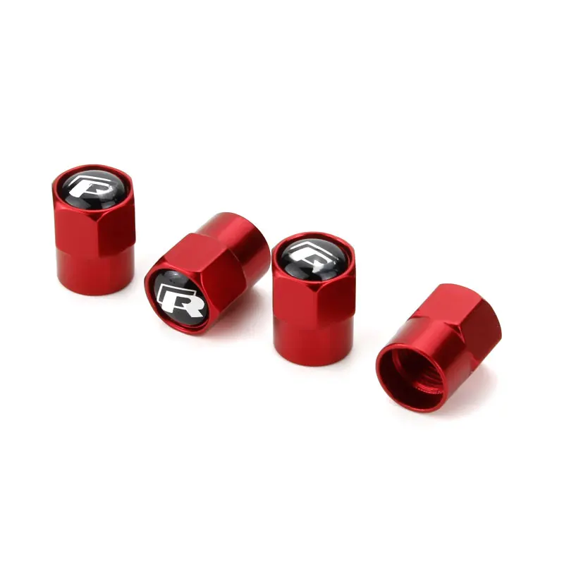 

Car Tire Valve Stem Rim Caps R Line Emblem Rline Auto Tyre Valve Covers Air Dust Waterproof Automobiles Motorcycles Accessories