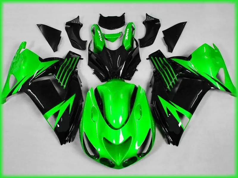 Комплект обтекателей под давлением для KAWASAKI Ninja ZX14R 06 07 08 11 ZX 14R 2006 2007 2011 ABS зеленый