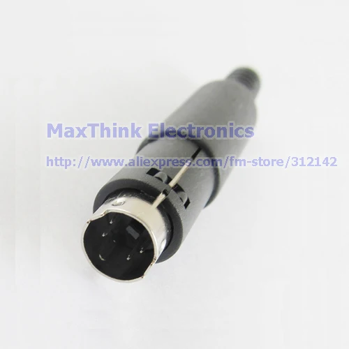 10pcs 3 Pin Mini DIN Mini-DIN Male Plug S-video Connector Adapter Plastic Handle
