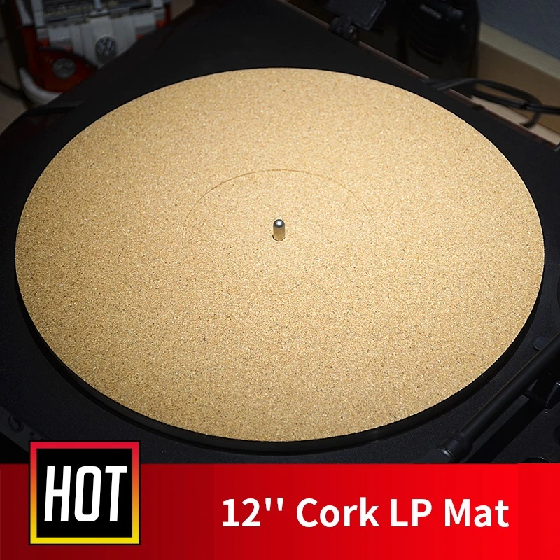 Craymin Cork Turntable Mat for LP Record Players Vinyl Record Player Pad Turntable Slipmat Anti Static 12″ x 1//8 Thickness