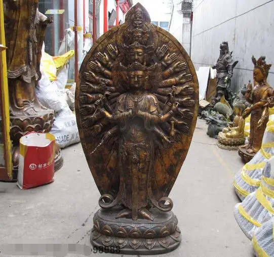 

50"Tibet temple Bronze Gild 1000 Armed 1000 eye Avalokitesvara Kwan-Yin Buddha
