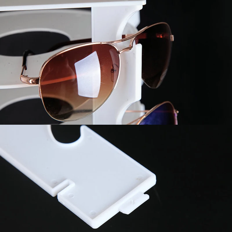 Mordoa вращающиеся белые пластиковые солнцезащитные очки подставка держатель стойка для очков для 28 пар