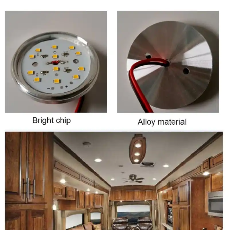 4pcs Cool White 12v Dc Led Under Cabinet Lights Aluminum Cover Caravan Rv Interior Lighting Roof Kitchen Wine Cabinet Lamps