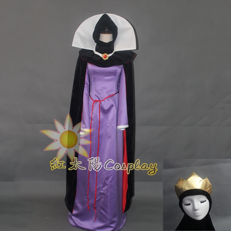 Snow White Evil Queen Stepmother Costume Dress Outfit Halloween Cosplay Adult