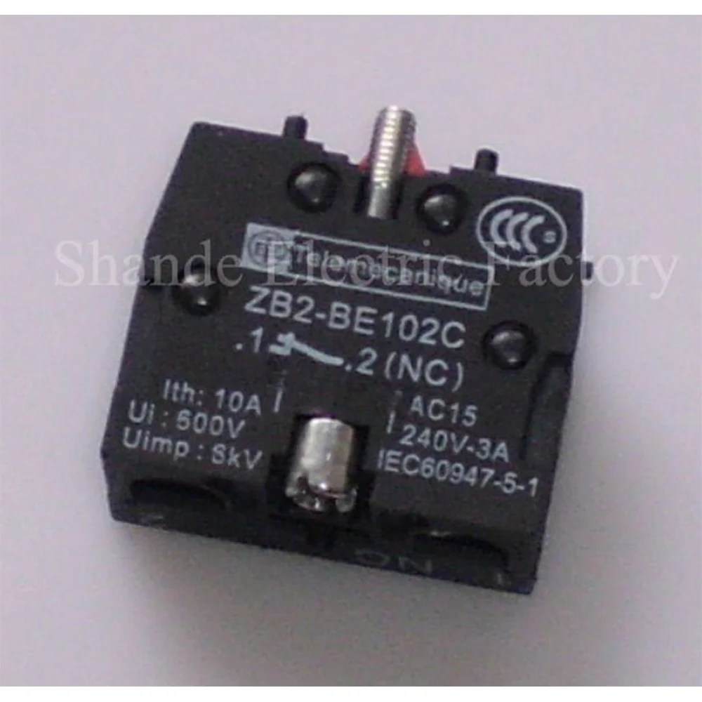 

2PCS XB2 Push Button Switch ZB2BE102C Contact Block ZB2-BE102C,normal close (NC)