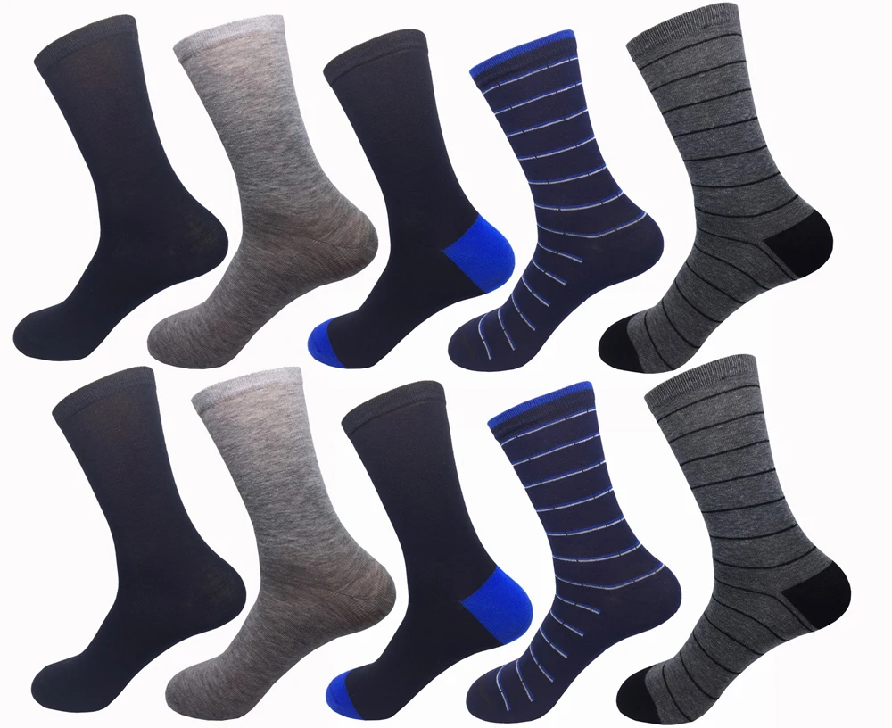 S0022 2017 Men's Cotton Casual Breathable Socks 10 Pair Pack Assorted