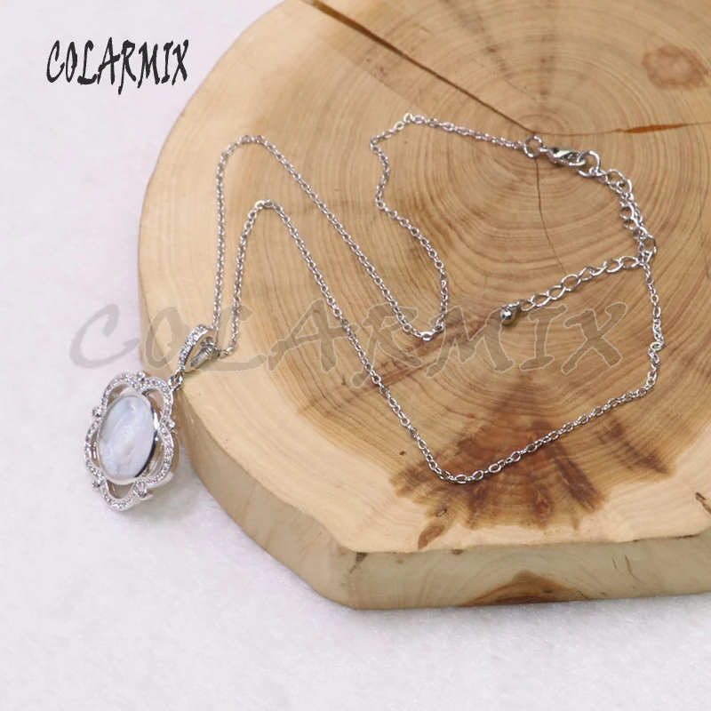 5 strands Shell pendants necklace Baroque zircon pendant necklace fashion jewelry wholesale jewelry gift for women gems 5230