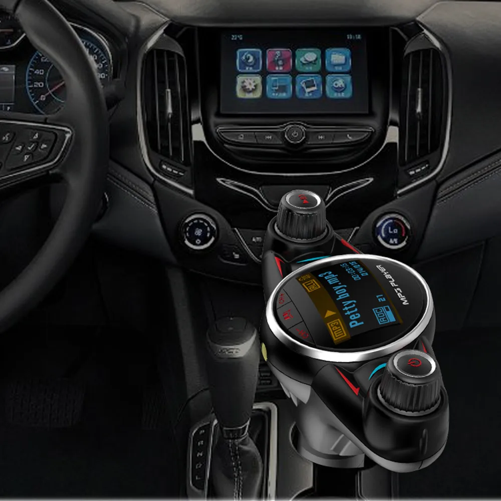12 V-24 V светодиодный экран Bluetooth автомобильный fm-передатчик Беспроводной радио адаптер USB Зарядное устройство Mp3 плеер аудио ресивер TF и U диск