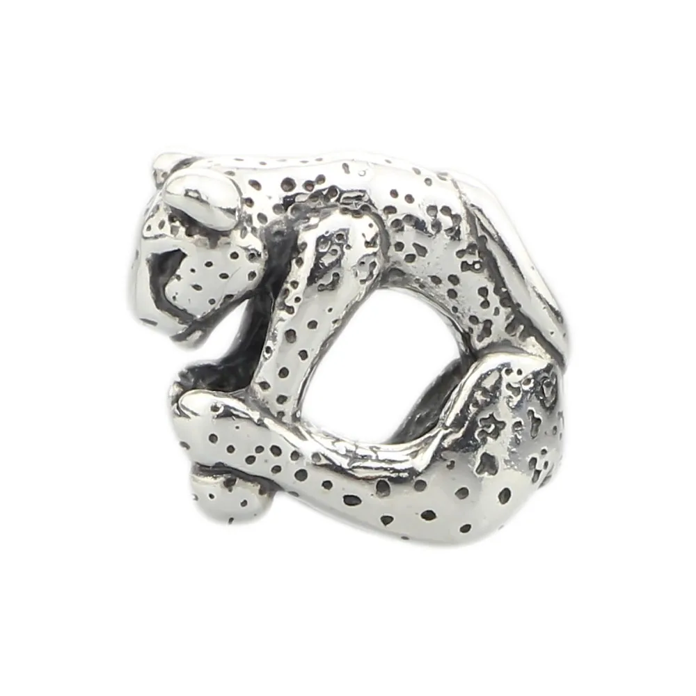 

Jewelry Genuine 925 Sterling Silver Animal Leopard Charm Bead Fits European Brand Troll 3.0mm Bracelet Jewelry
