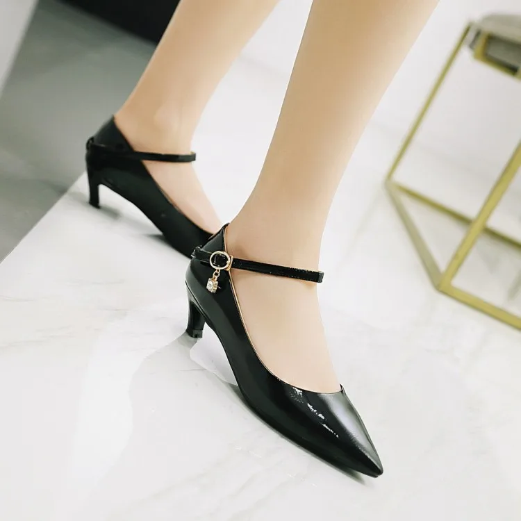 

Big Size 11 12 13 14 15 ladies high heels women shoes woman pumps Pointed Shallow mouth Package toes Thick with Single shoes