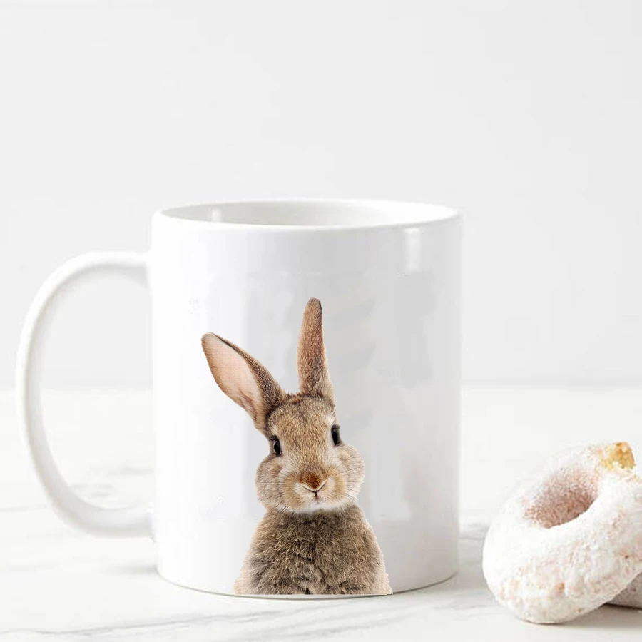 Милый кролик кружка креативная кофейная кружка с изображениями животных чай молоко чашка лучший Рождественский подарок кружка для вас и вашего друга