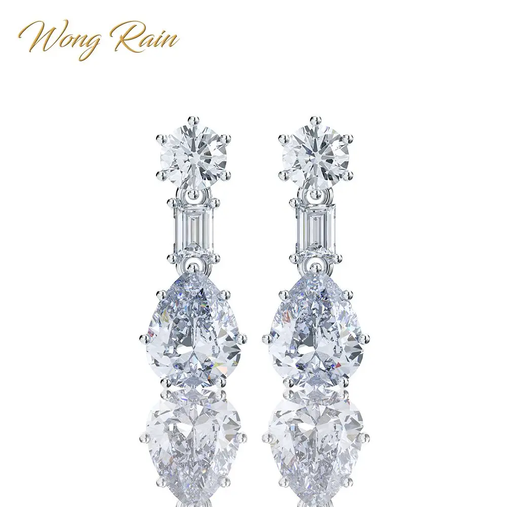 Серьги Wong Rain из стерлингового серебра 925 пробы висячие серьги моисанита с