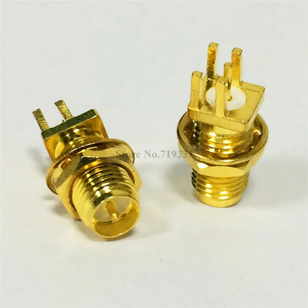 

RP-SMA Female Jack Nut RF Coax Connector end launch PCB Straight Goldplated