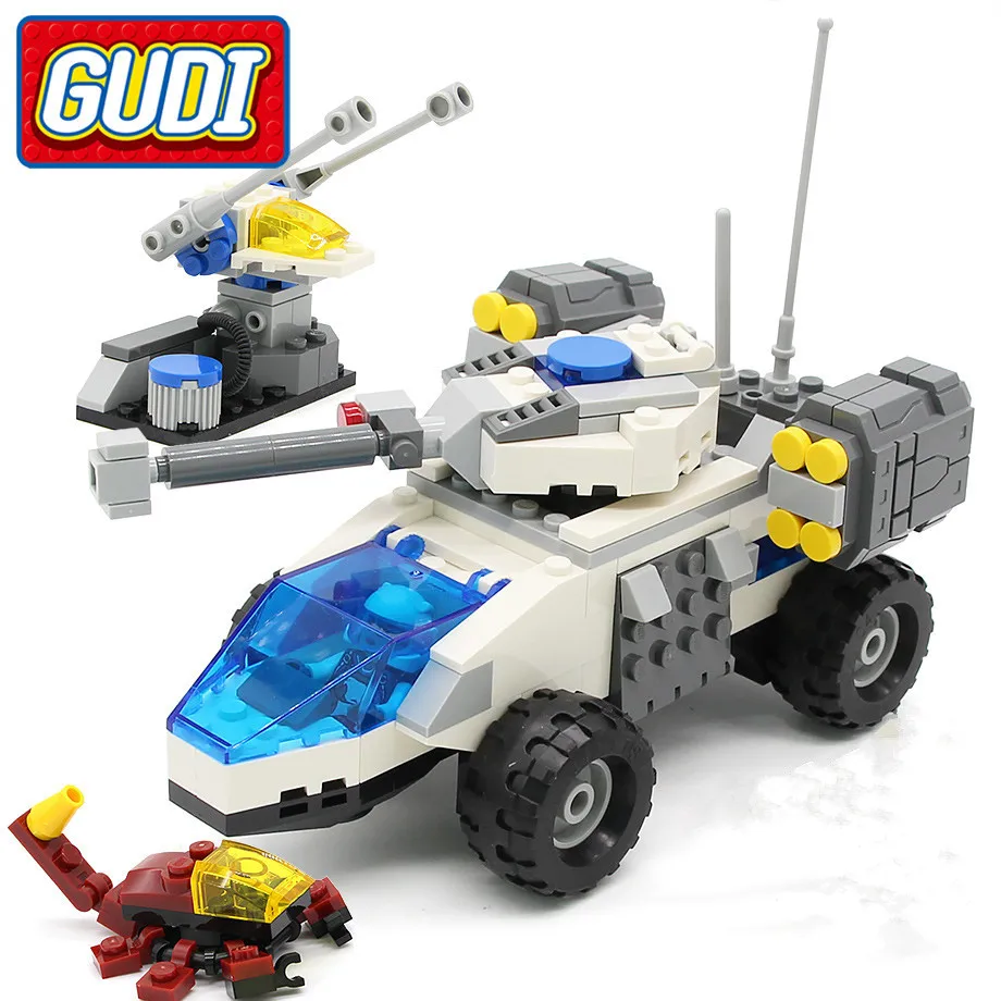 

GUDI Earth Border Fantasy Chariot Scorpion Robot Block 218pcs Bricks Building Blocks Set Educational Toys For Children