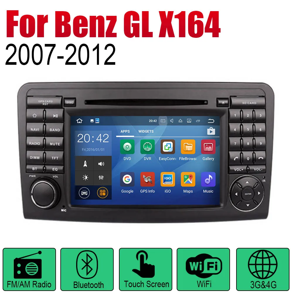 Android автомобильный DVD GPS Navi для Mercedes Benz GL X164 2007~ 2012 NTG плеер навигация WiFi BT mulitмедиа система аудио стерео эквалайзер - Цвет: Standard machine