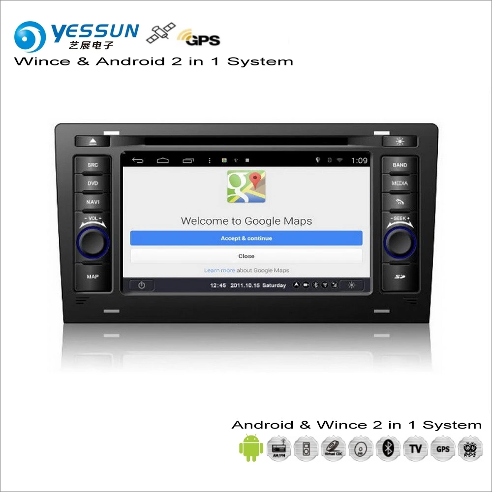 YESSUN для AUDI A8 S8 1994~ 2003-Автомобильный Android мультимедийный радио CD dvd-плеер gps Navi Карта Навигация Аудио Видео Стерео экран