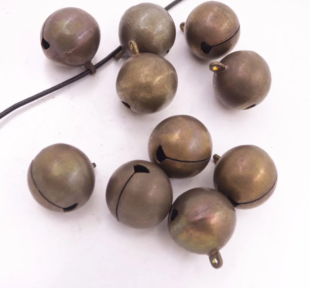 

Bulk Lot 10 PCS 25mmX30mm Brass Color Metal Jingle Bells For Crafts Chrismas