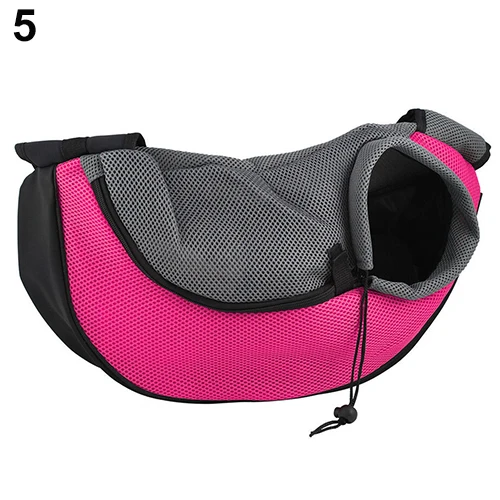 Переноска для собак, кошек, щенков, на молнии, сумка для путешествий, сумка из сетки, Оксфорд, удобная сумка для путешествий, сумка на одно плечо, слинг, рюкзак - Цвет: rose red