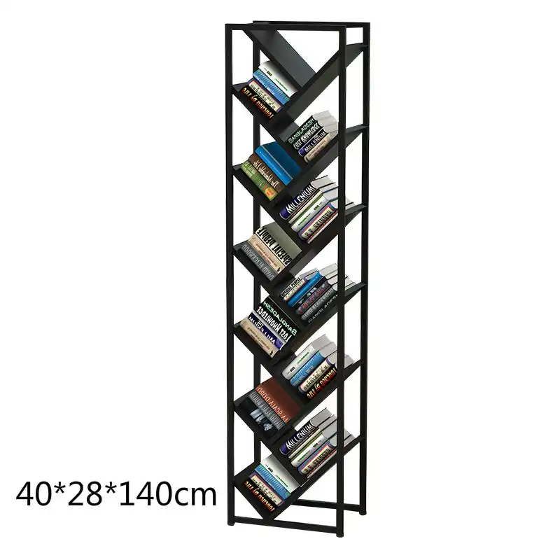 Louis Fashion Bookcases Simple Iron Tree Bookshelf Saving Space