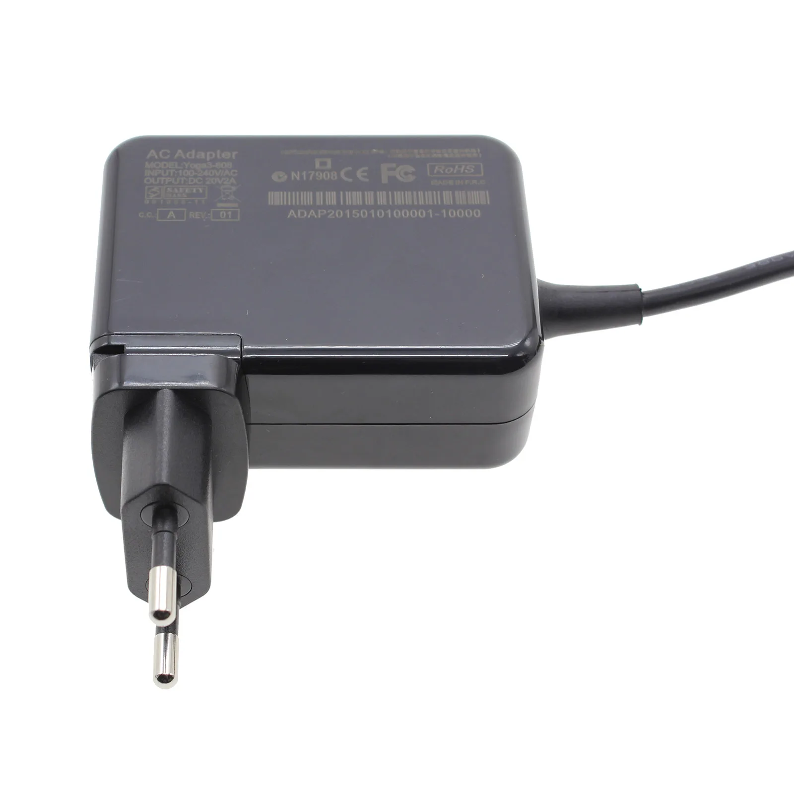 Малый Размеры 20 в 2A ноутбук адаптер переменного тока Черный ЕС plug мощность зарядное устройство для lenovo Йога 3
