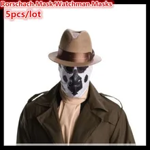 5pcs/lot Rorschach Masks Balaclava Watchman Cosplay Costume Halloween Headgear Comic Full Face Mask adults size in stock