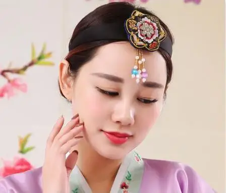 

2019 summer Korean Clothing traditional hairbands decoration accessories women stage costumes clothing hair Ornaments