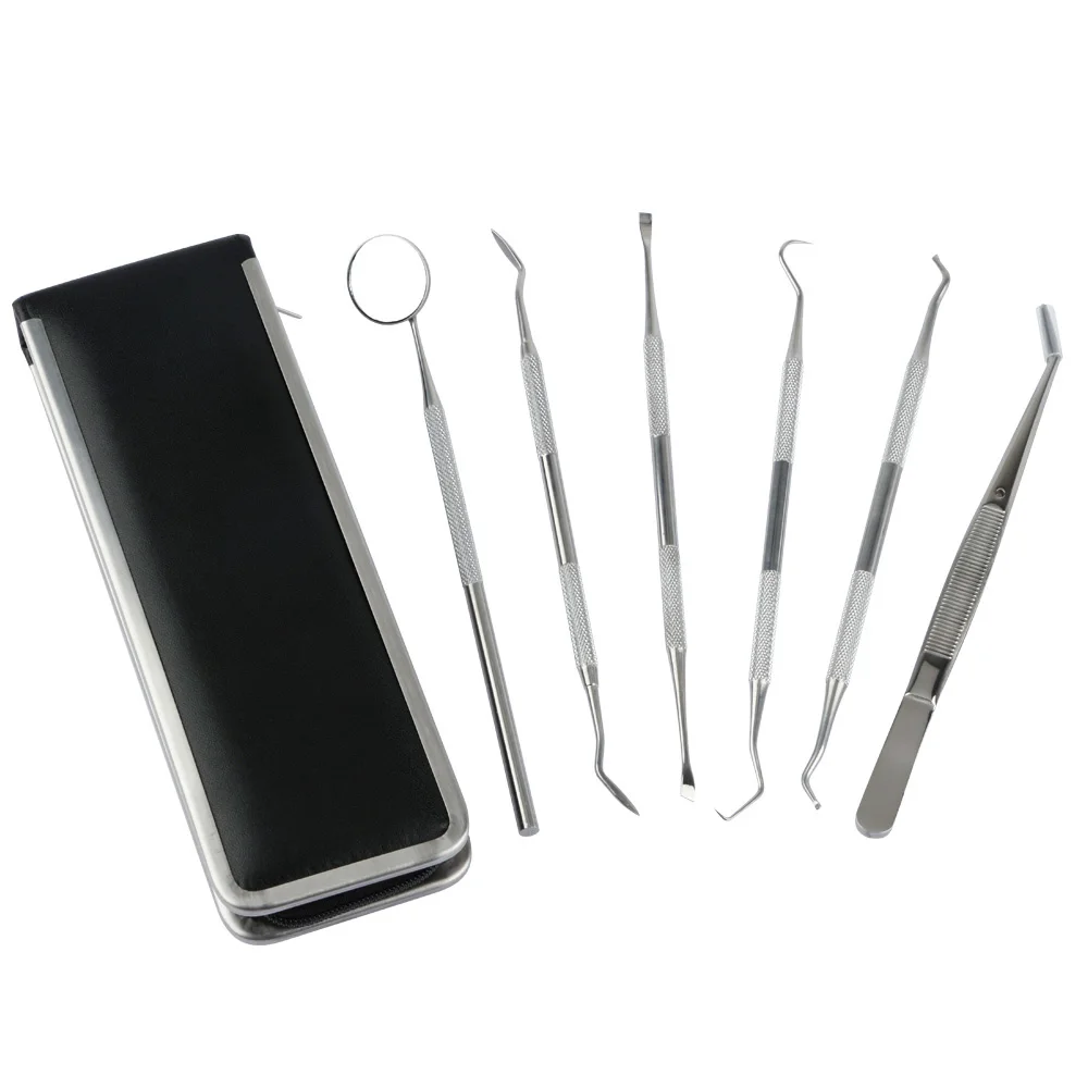 

6pcs Teeth Scraper Waxing Carving Kit Dental Lab Tools Equipment Oral Hygiene Dental Instruments Oral Care Tools with Bags