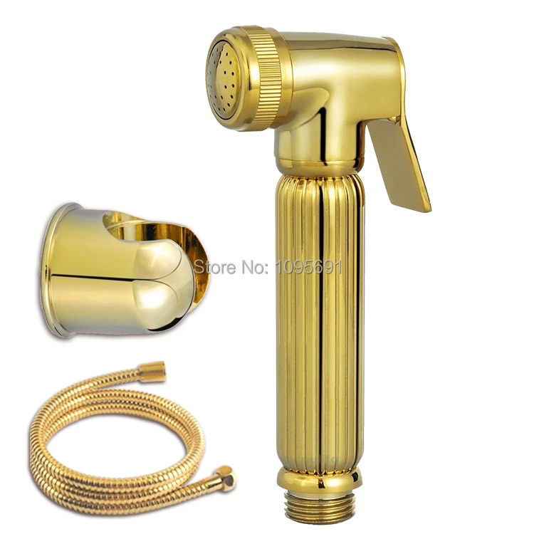 MAIDEER Toilet Hand Held gold BRASS Bidet Shattaf Cloth Diaper Sprayer