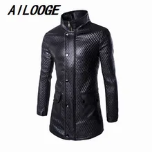 Мужская кожаная куртка тонкая куртка из искусственной кожи мужская повседневная куртка Мужская jaqueta masculinas Inverno Couro мужская клетчатая пальто из кожи коровы