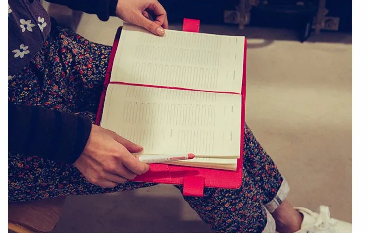 Blossom-Literature-and-art-fresh-creative-Notebook-kawaii-personal-diary-Agenda-Scheduler-Memo-Korean-day-Planner-cute-stationery-PU-Leather_69