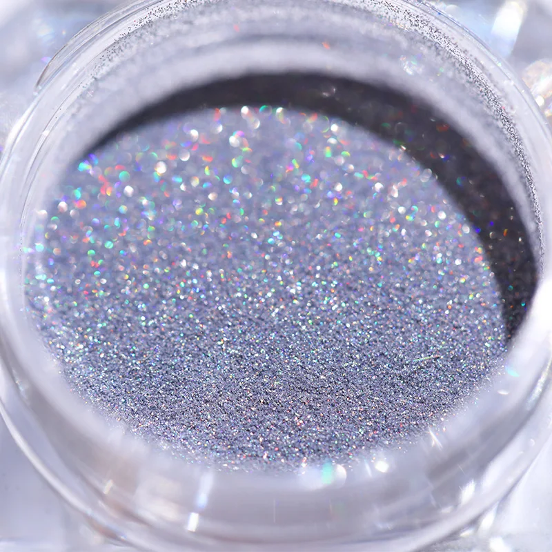 1g Holographic Nail Glitter Powder Laser Acrylic Shimmer Pigment Dust Chrome DIY Decoration Nail Art Design Accessories