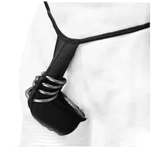 Lencería de hombre Sexy, 5 anillos de Metal, funda para la entrepierna, Microkini, ropa interior masculina