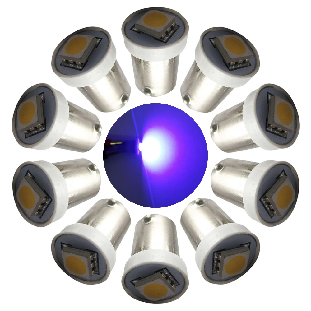 

100PCS 6.3V 1SMD 5050 LED Pinball Machine Light Bulb Ba9s #44 #47 Bayonet Base #1893 #756 #1847 Non ghosting/anti flickering