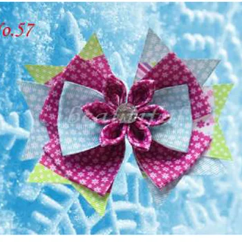 

14 BLESSING Good Girl Boutique 4.5" A- Snowflake Hair Bow Clip 130 No.
