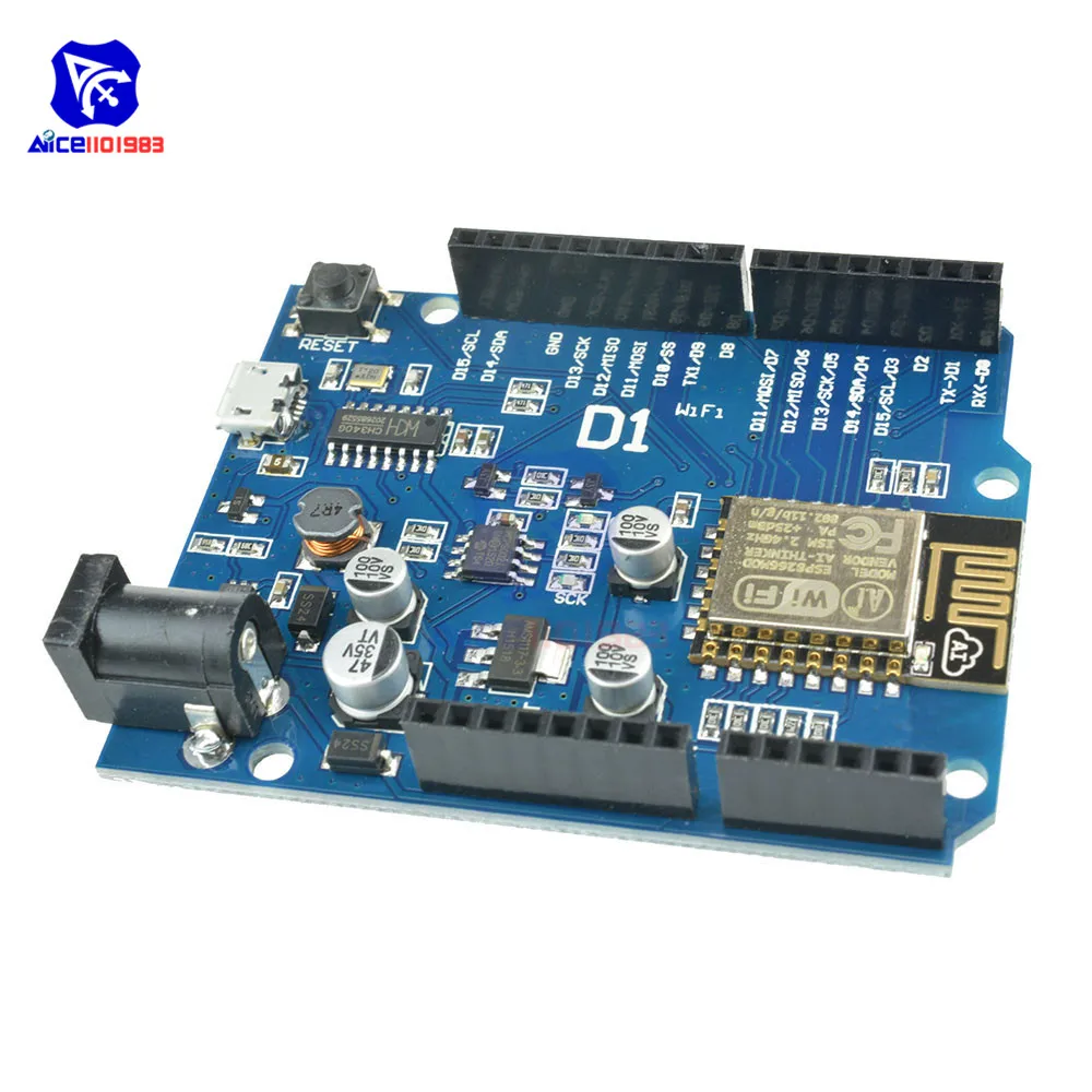 OTA WeMos D1 CH340 CH340G WiFi макетная плата ESP8266 ESP-12 ESP-12E модуль для Arduino IDE UNO R3 Micro USB ONE 3,3 v 5v 1A