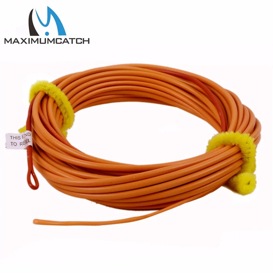 Maximumcatch 17FT-29FT 200GR-625GR Летающая линия с 2 сварными петлями двойная цветная плавающая Летающая линия - Цвет: Honey  Brown