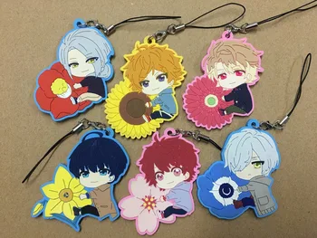

2018 New arrival 6PCS/LOT Japanese anime figure Agent rubber Silicone sweet smell mobile phone charms/keychain for boy/gir