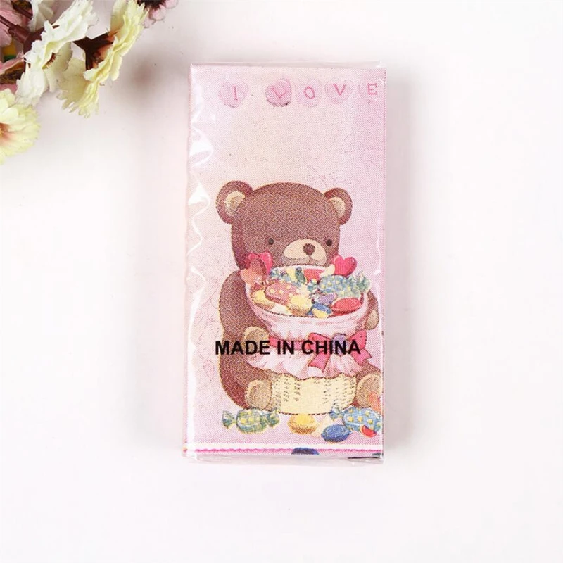 

10Pcs 3-Layer Cartoon Bear Paper Napkins Color Napkin For Decoupage Baby Shower Birthday Party Decorations Kids Supplies