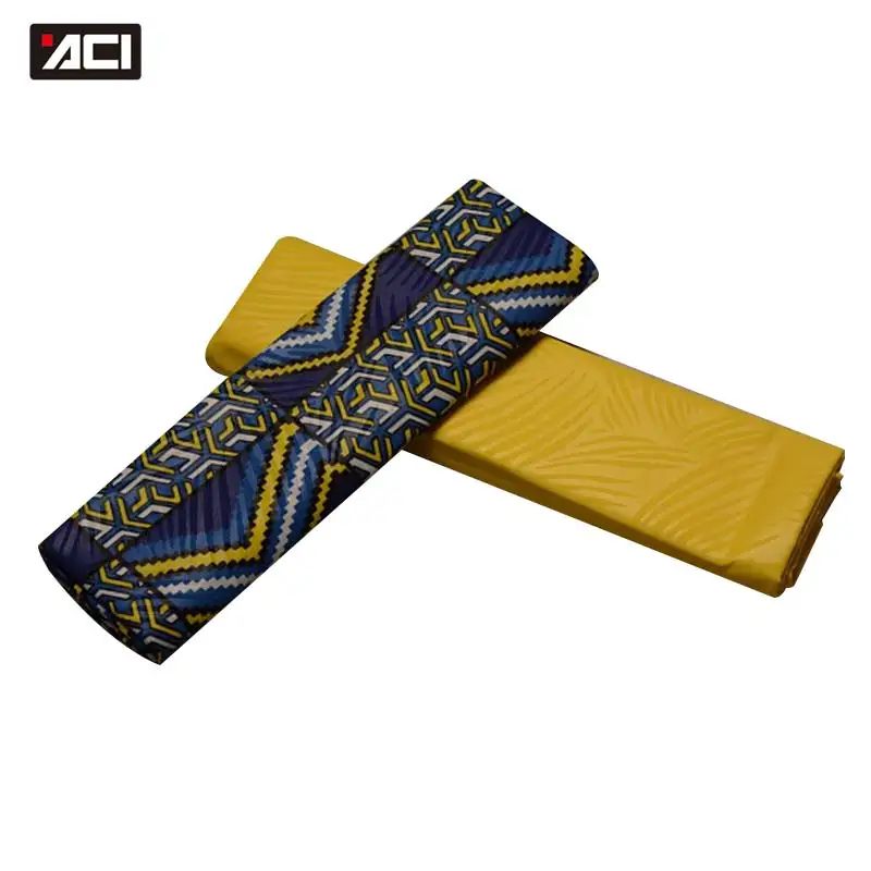 ACI Ghana Kente Ткань 2 ярдов микс простая крашеная африканская ткань Анкара 2 ярдов тиснение узор настоящий воск блок принты ткань