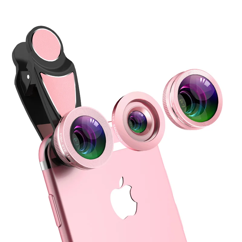 3 in 1 Phone Lens Fisheye Camera Mobile Phone Lenses 0.36X Wide Angle