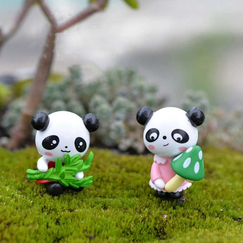 Милая мини модель панды фигурки животных игрушки для кукольного домика