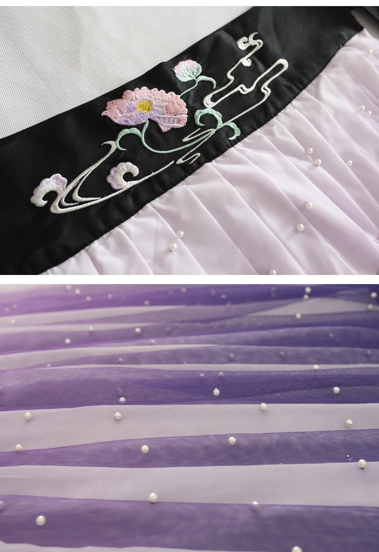 Популярный Hanfu женское фиолетовое платье феи жемчужная юбка костюм для косплея взрослый фестиваль наряды опера сценическая одежда Hanfu bl1920