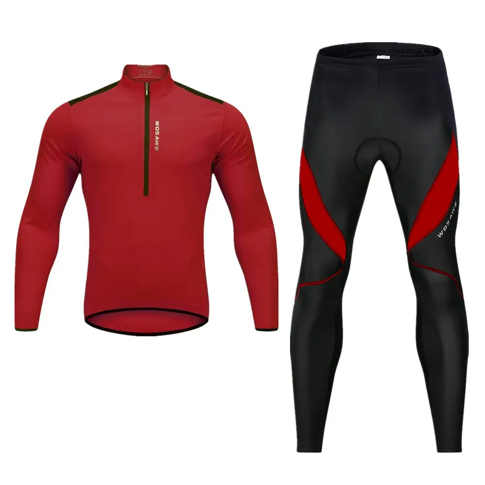 WOSAWE High Visibility Men Cycling Clothes Gel Pad Waterproof Fleece Tight Pants Jersey Set Shirts MTB Bike Sports Suit Clothing WOSAWE High Visibility Men Cycling Clothes Gel Pad Waterproof Fleece Tight Pants Jersey Set Shirts MTB Bike Sports Suit Clothing