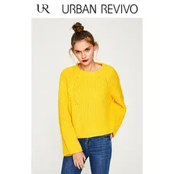 UR2018 весна/лето новая Женская высокая шея Падение плеча knitwearWG02R9BN2000